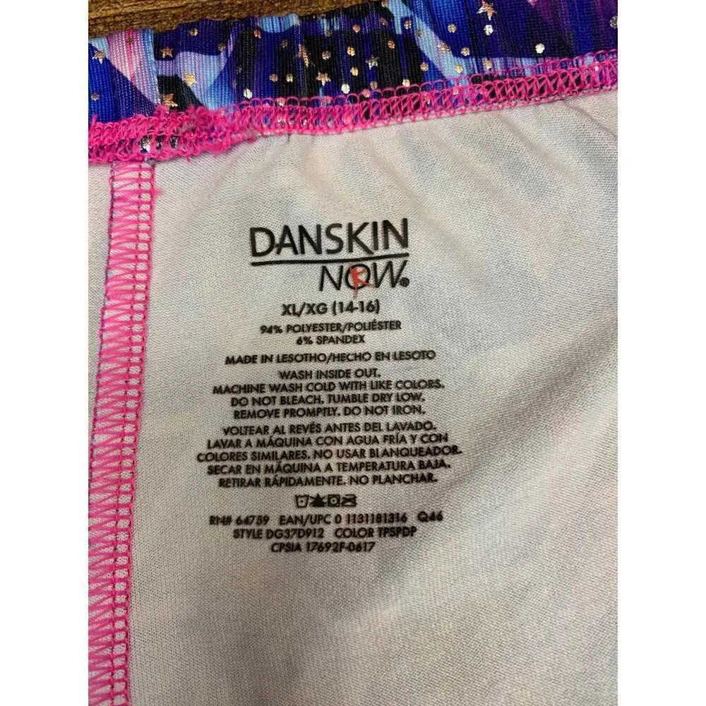 Danskin Now Girl's Sparkle Athletic Shorts / Size: XL 14-16